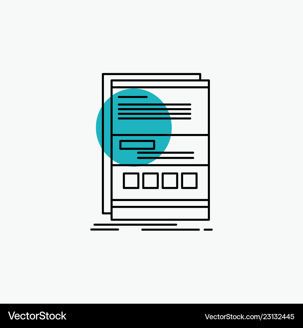 Browser dynamische Internet-Seite responsive Linie Symbol Browser dynamische Internet-Seite responsive Linie Symbol vektorbild
