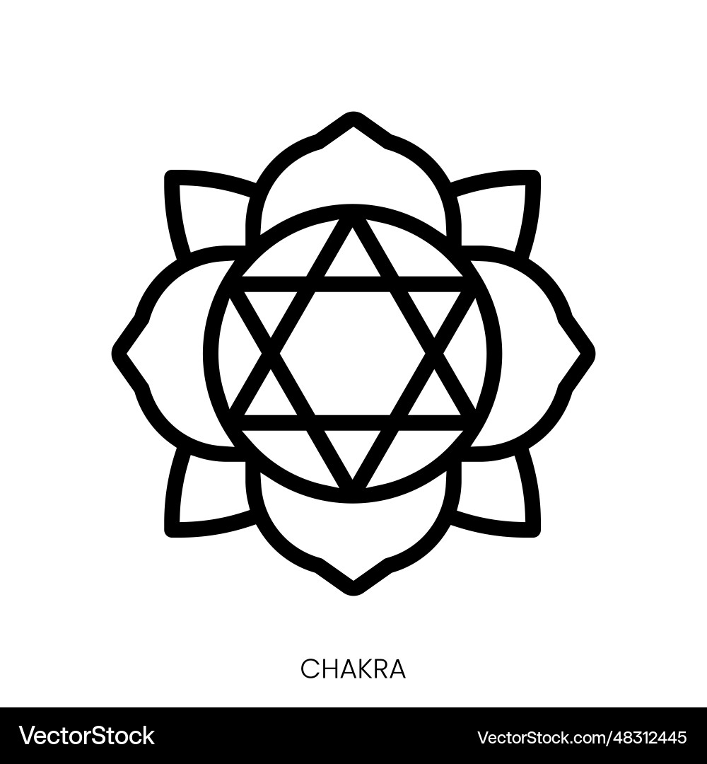 Chakra icon line art style design isolated Chakra icon line art style design isolated vector image
