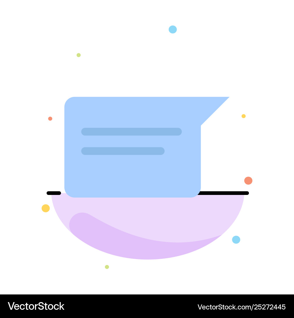 Chat basic chatting ui abstract flat color icon Chat basic chatting ui abstract flat color icon Vector Image