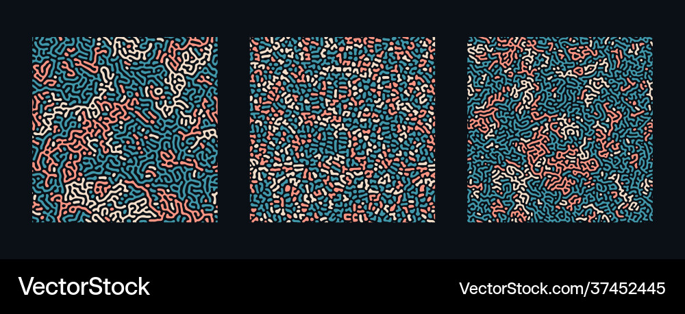 Collection turing abstract seamless pattern Collection turing abstract seamless pattern vector image
