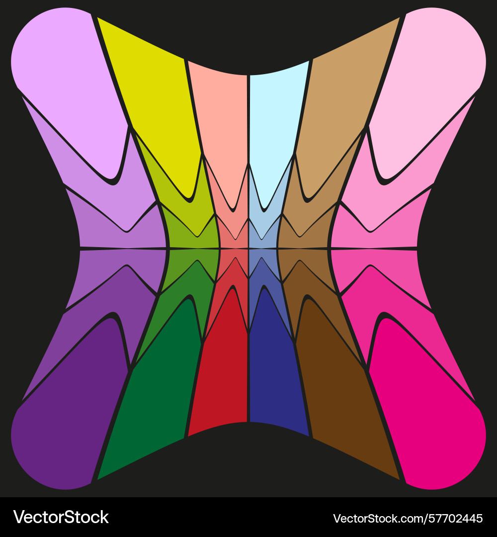 Colorful wavy pattern abstract shape composition Colorful wavy pattern abstract shape composition vector image
