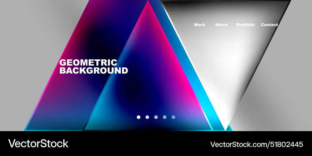Gradient triangle geometric minimal wallpaper Vector Image