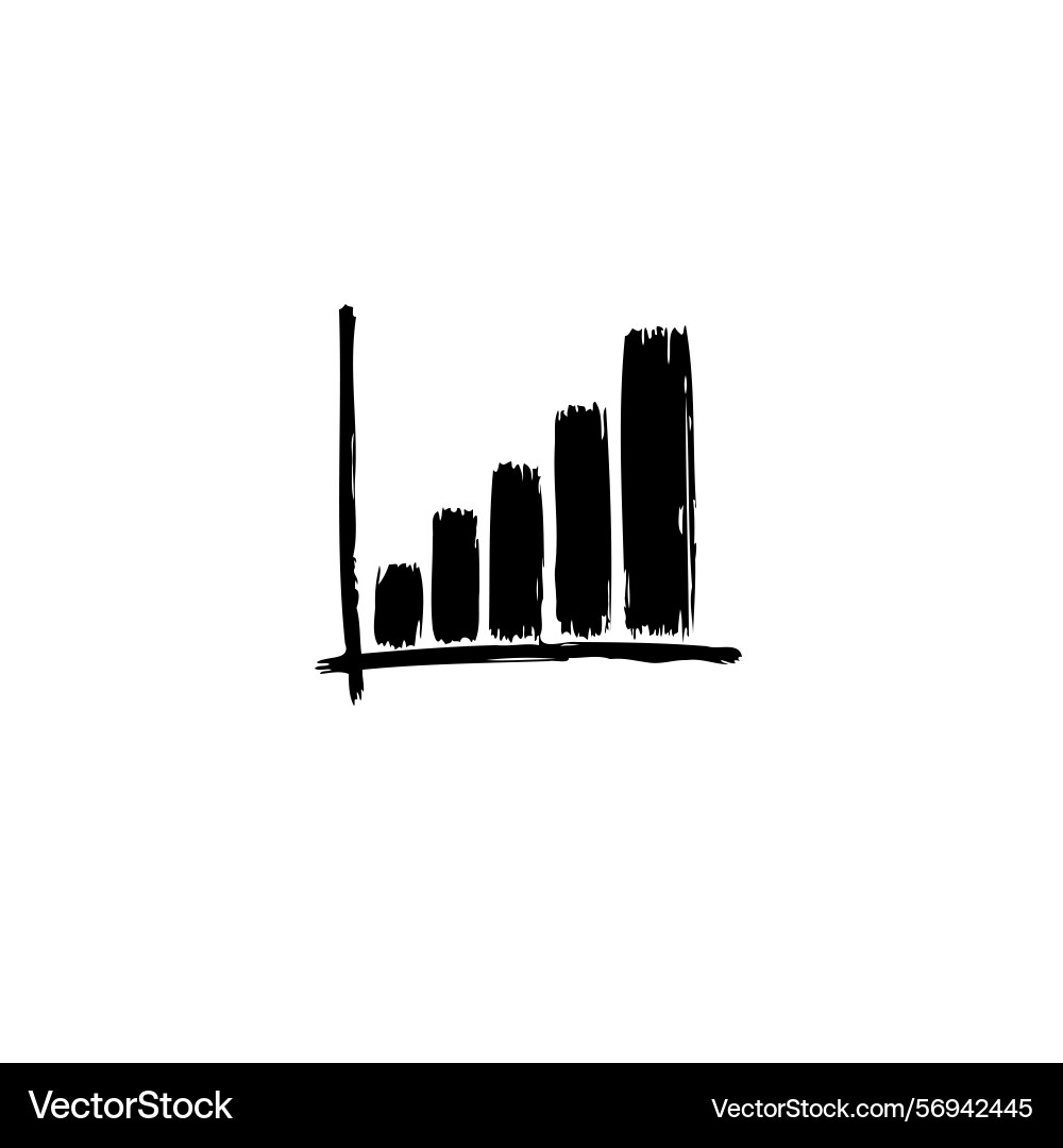 Hand-drawn bar graph visual representation Hand-drawn bar graph visual representation vector image