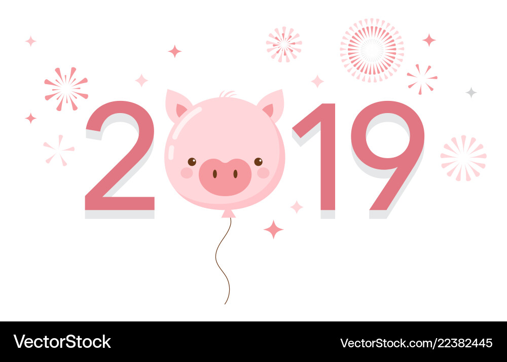 Happy chinese new year 2019 the of pig Happy chinese new year 2019 the of pig vector image