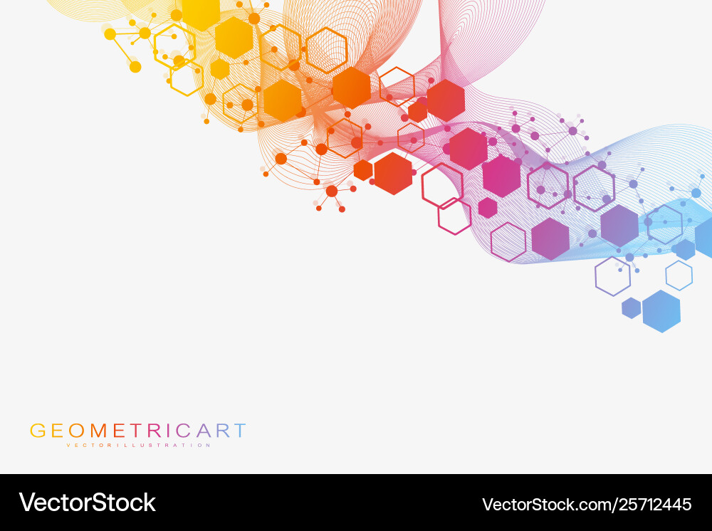 Hexagonal abstract background big data Hexagonal abstract background big data vector image