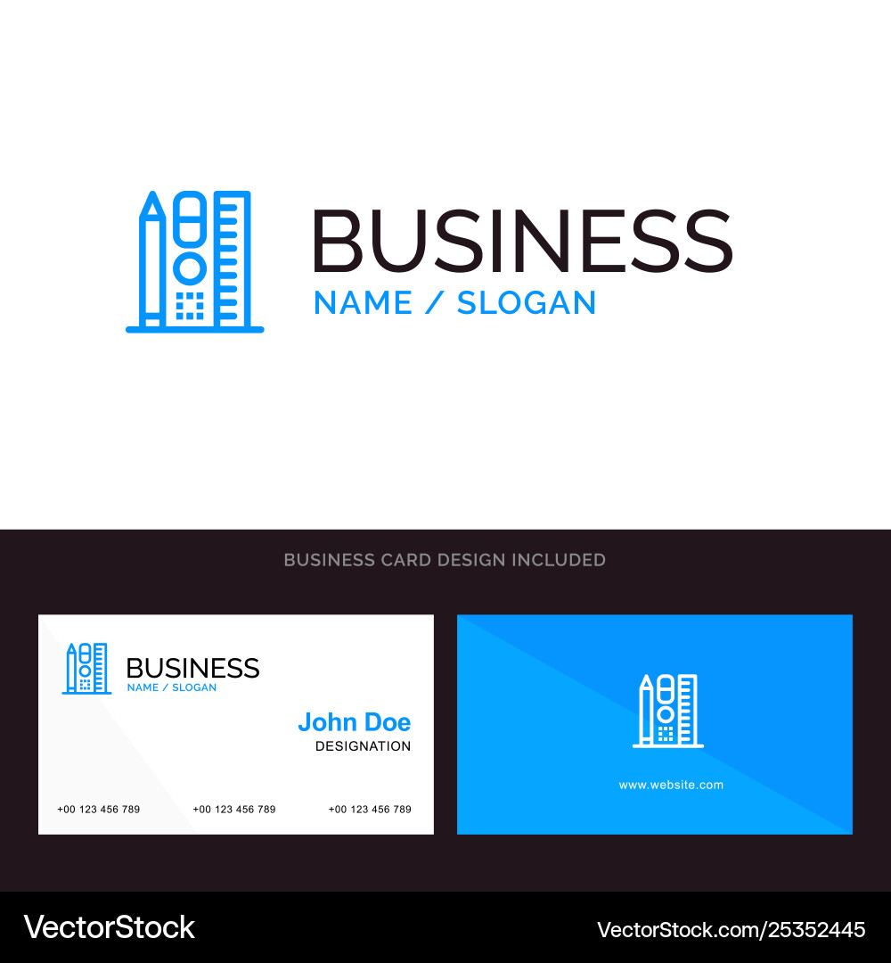 Logo und Visitenkartenvorlage für Stiftskala Logo und Visitenkartenvorlage für Stiftskala vektorbild