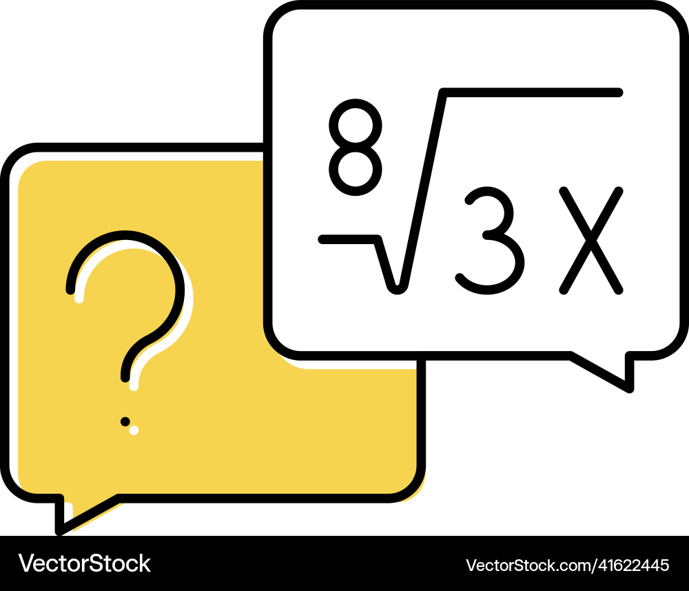 Math solving geek color icon vector image