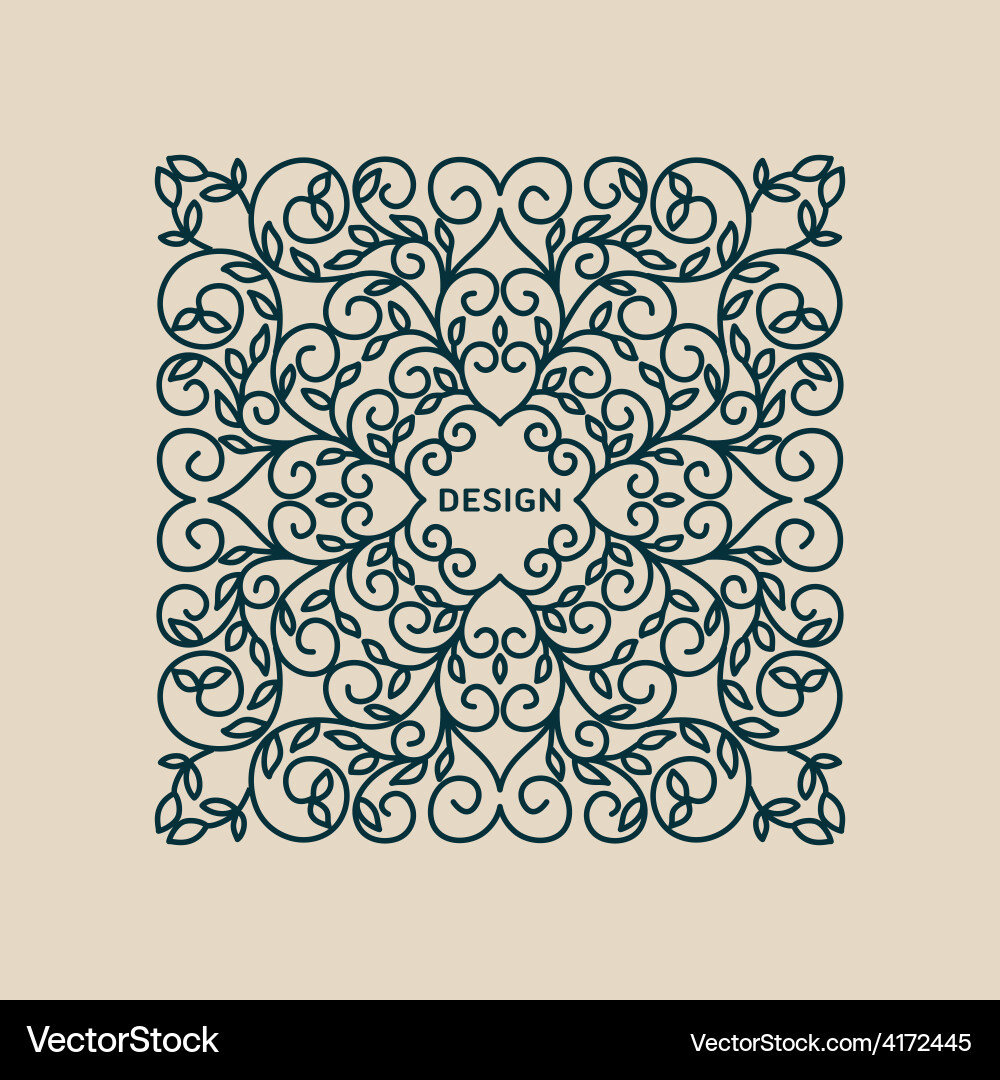 Monogram design element Vector Image