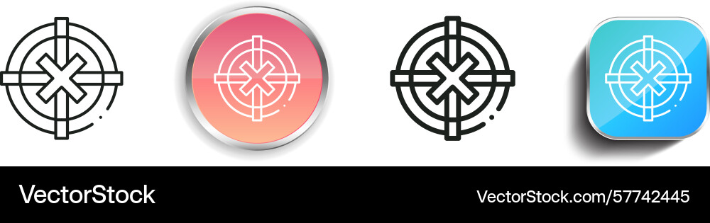 Quit smoking icon thin linear regular and button Quit smoking icon thin linear regular and button vector image