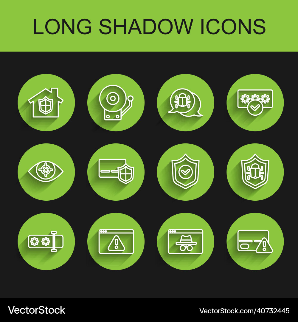 Set line password protection browser Set line password protection browser vector image