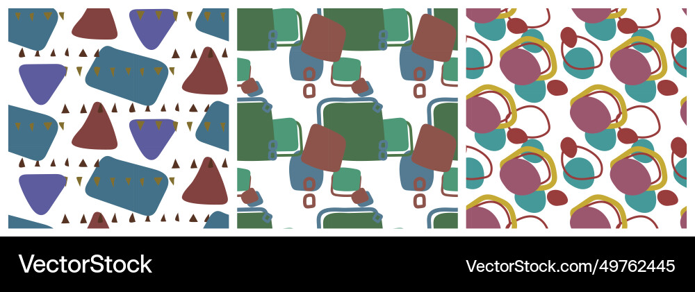 Set of patterns with abstract elements Set of patterns with abstract elements Vector Image