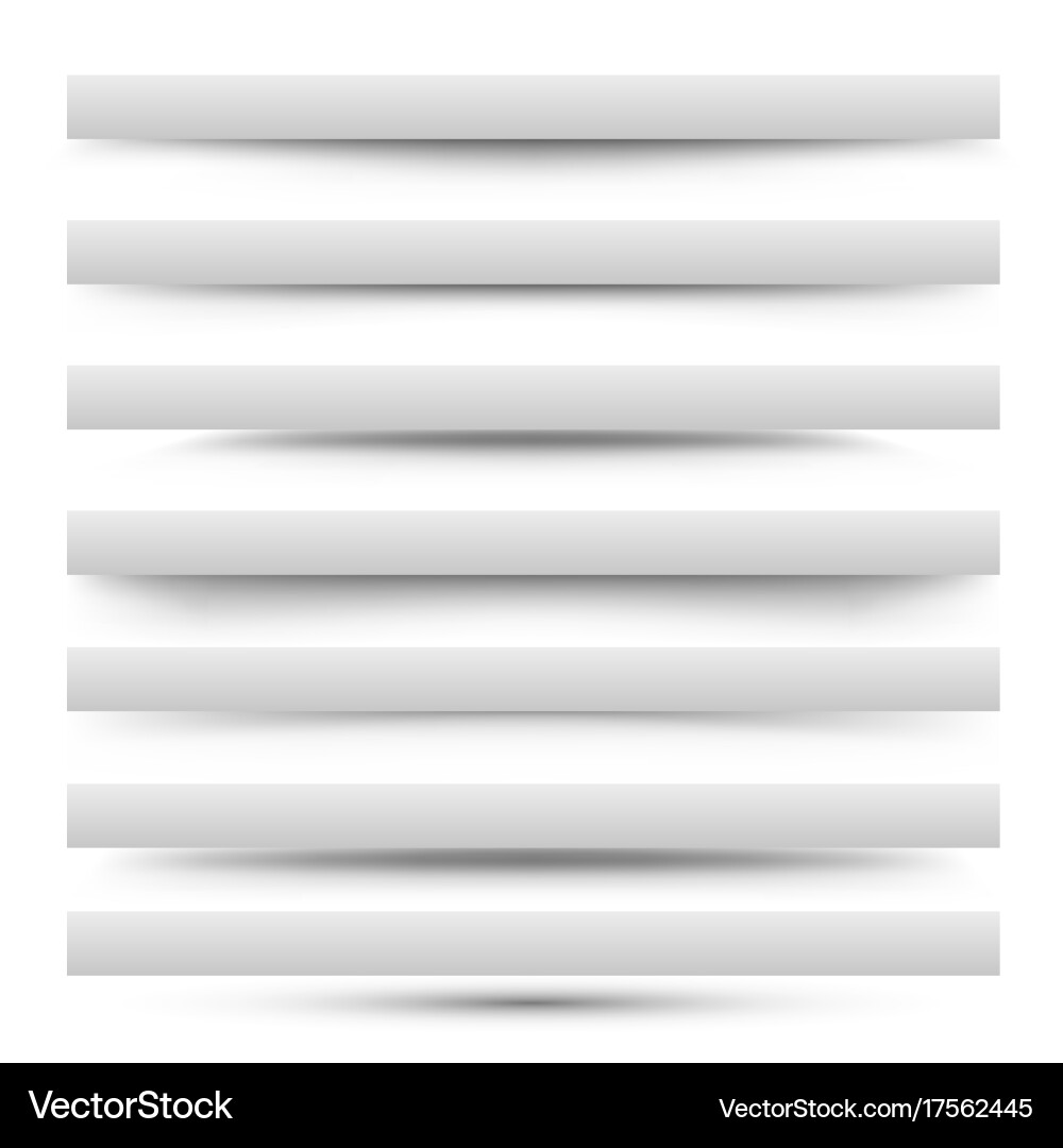 Shadow set design element Vector Image