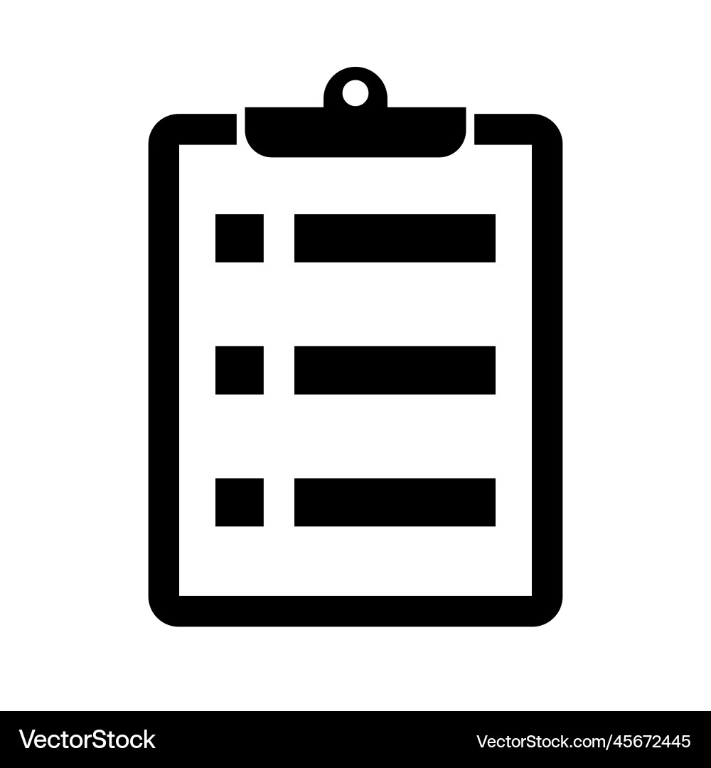 Simple clipboard icon or task list Simple clipboard icon or task list vector image
