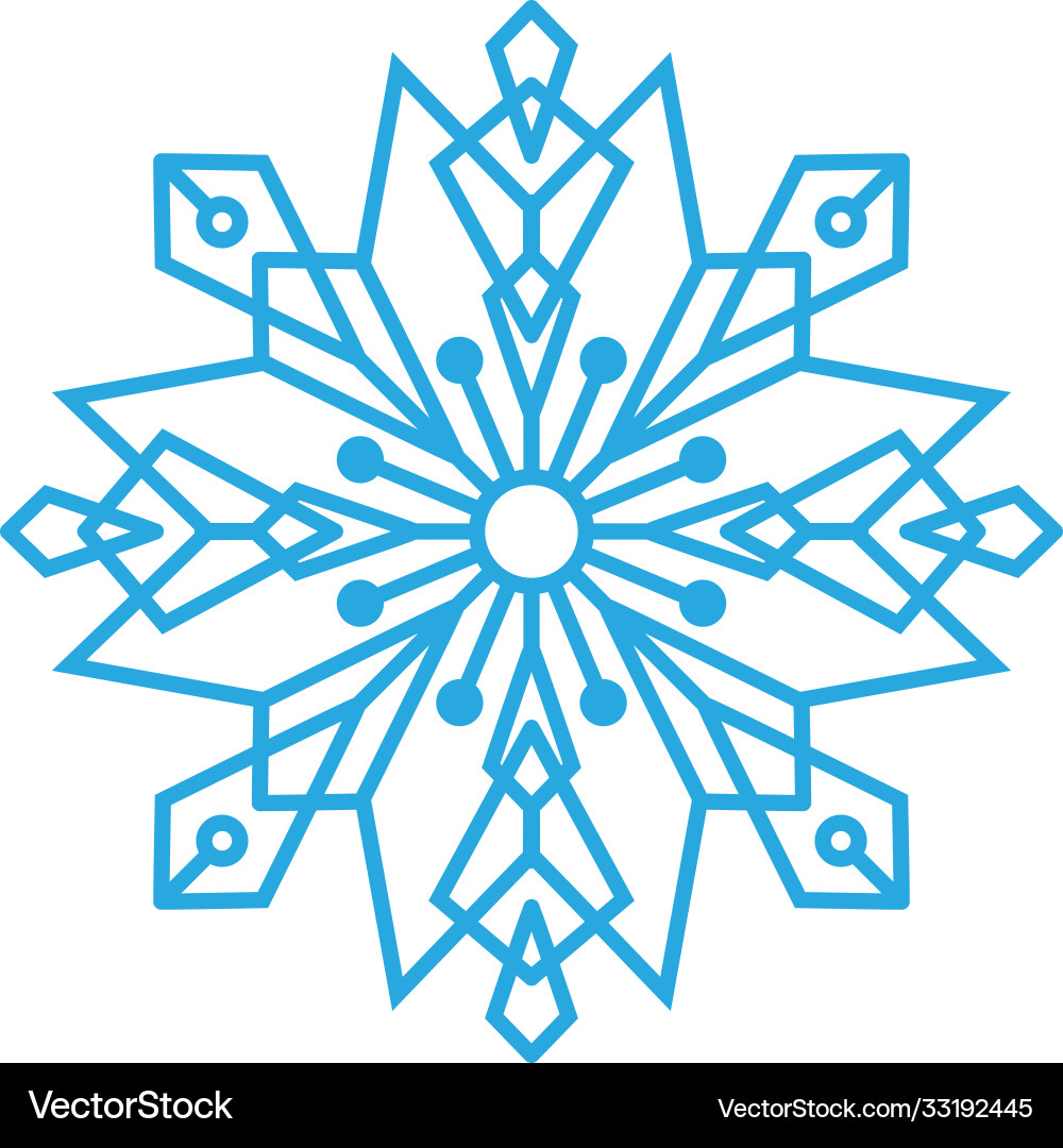 Snowflakes style design for labels badges Snowflakes style design for labels badges vector image
