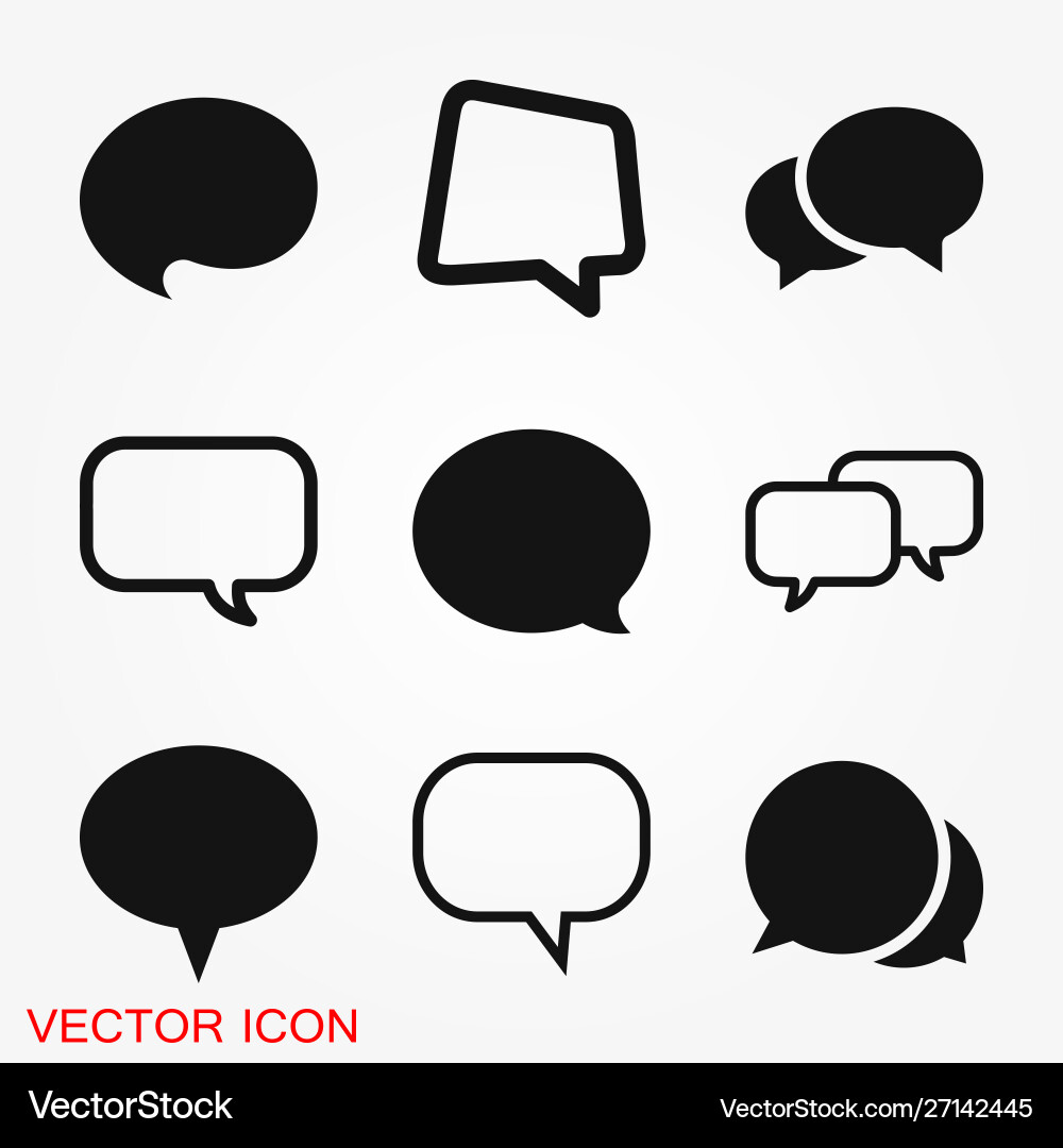 Speech bubble icons on background Speech bubble icons on background Vector Image
