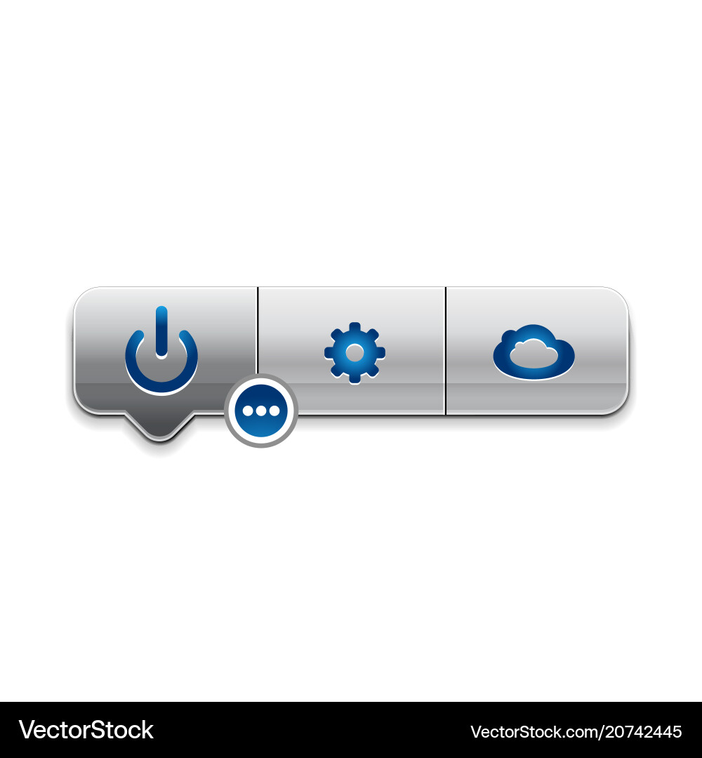Start power button ui icon design on off symbol Start power button ui icon design on off symbol Vector Image