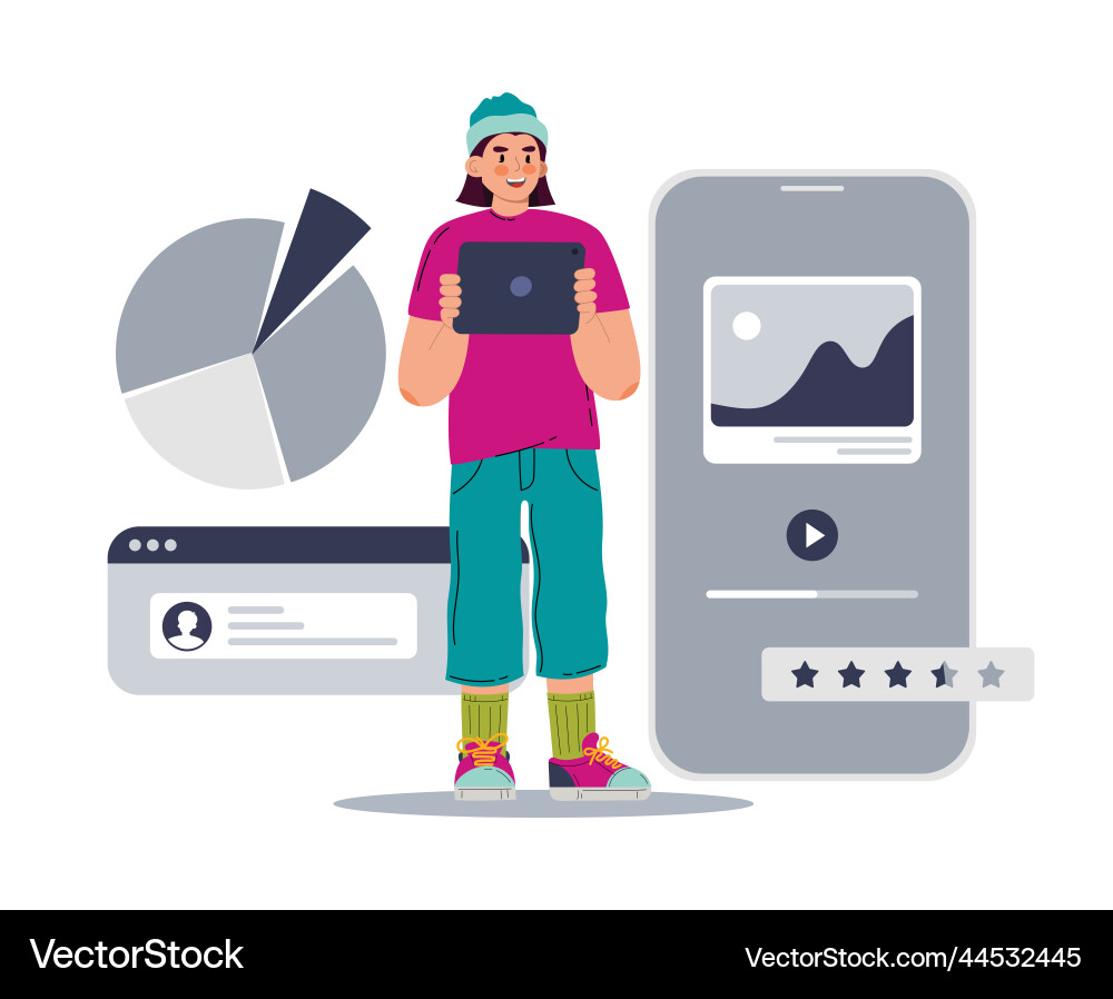 Ui ux designer arrangement interface elements Ui ux designer arrangement interface elements vector image