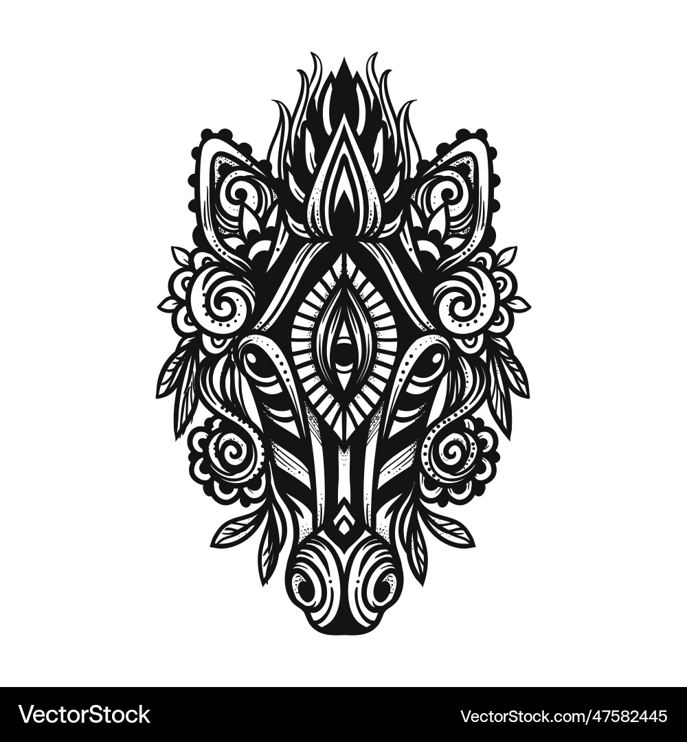 Zebra Mandala erwachsene Färbung Zebra Mandala erwachsene Färbung vektorbild
