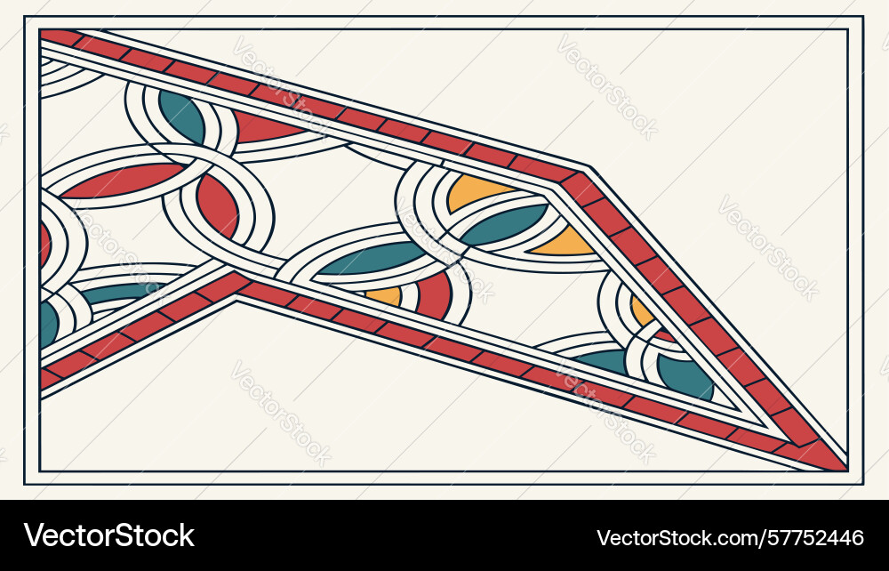 Abstract geometric pattern with interlocking vector image