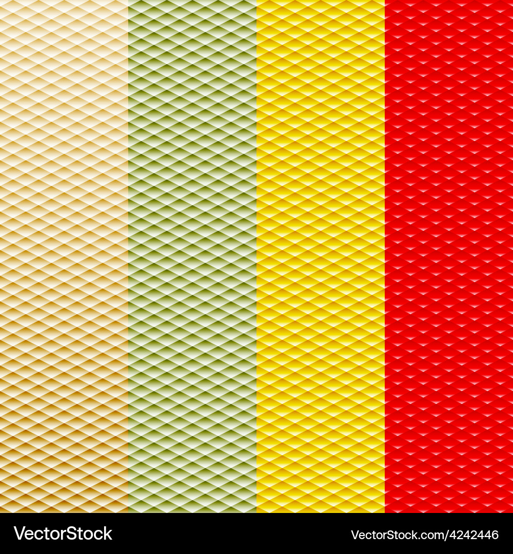 Abstract geometric triangle seamless patterns set Vector Image