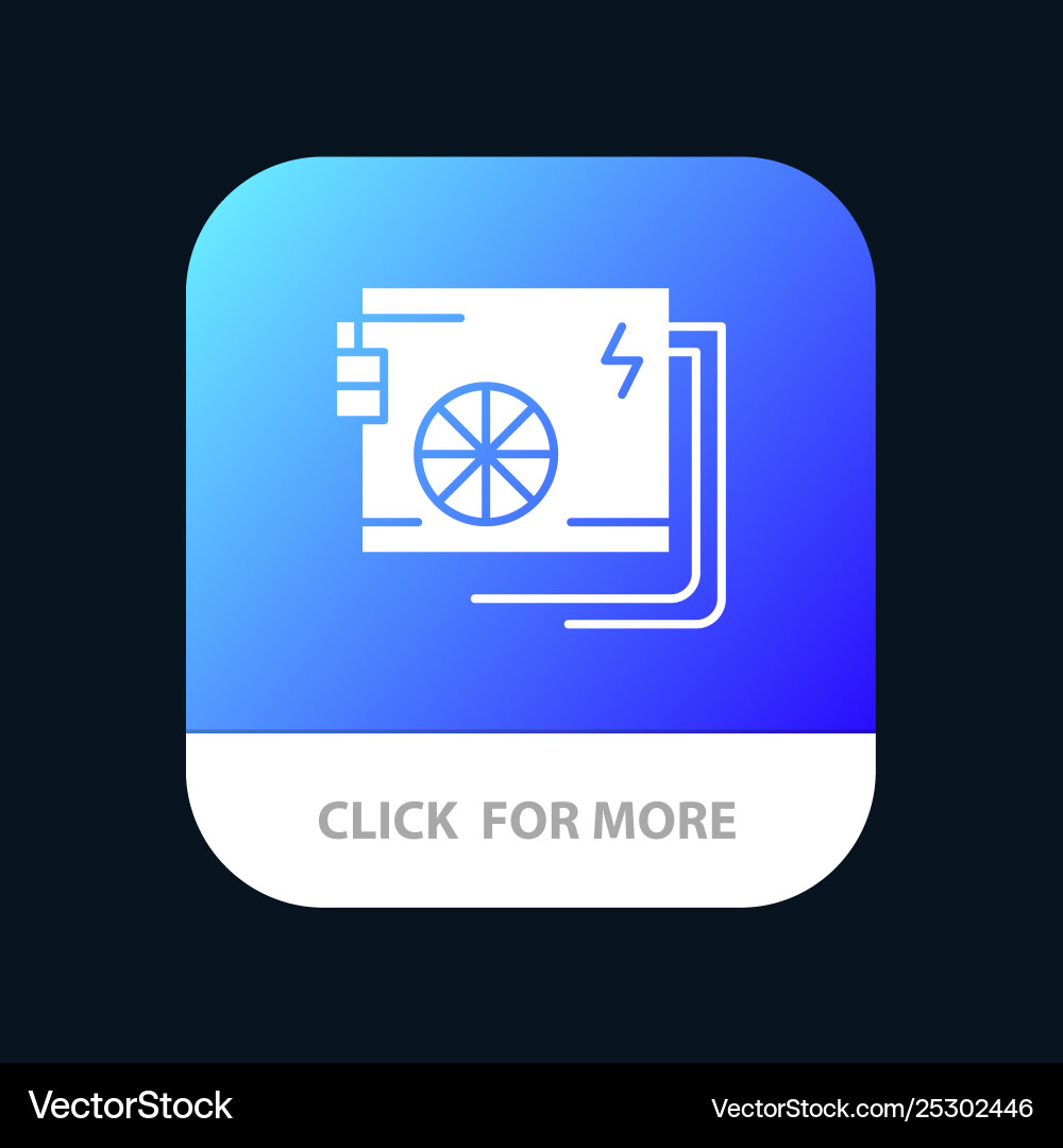 Ac computer part power supply mobile app button Ac computer part power supply mobile app button vector image