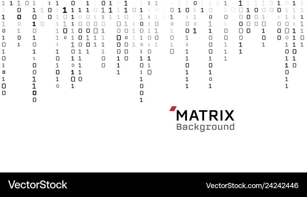 Binary Matrix Digital Background vector image