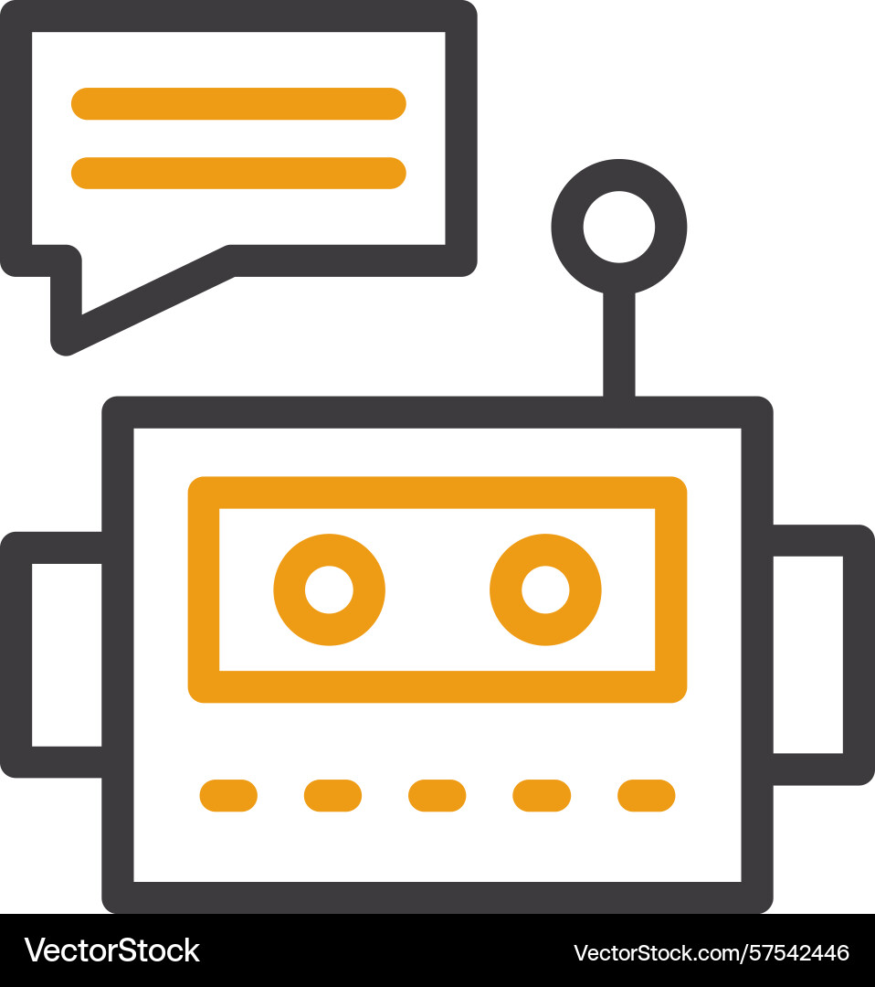 Chatbot two color icon Vector Image