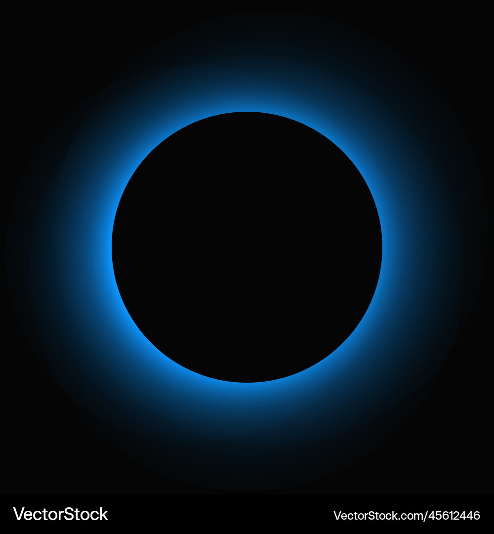 Circle illuminate light frame with color gradient Vector Image