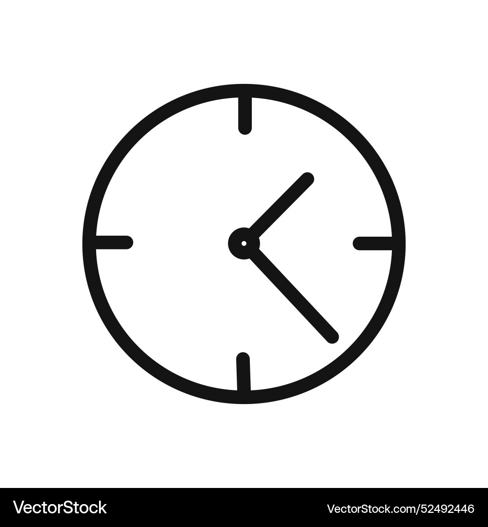 Clock icon linear graphics set Clock icon linear graphics set Vector Image