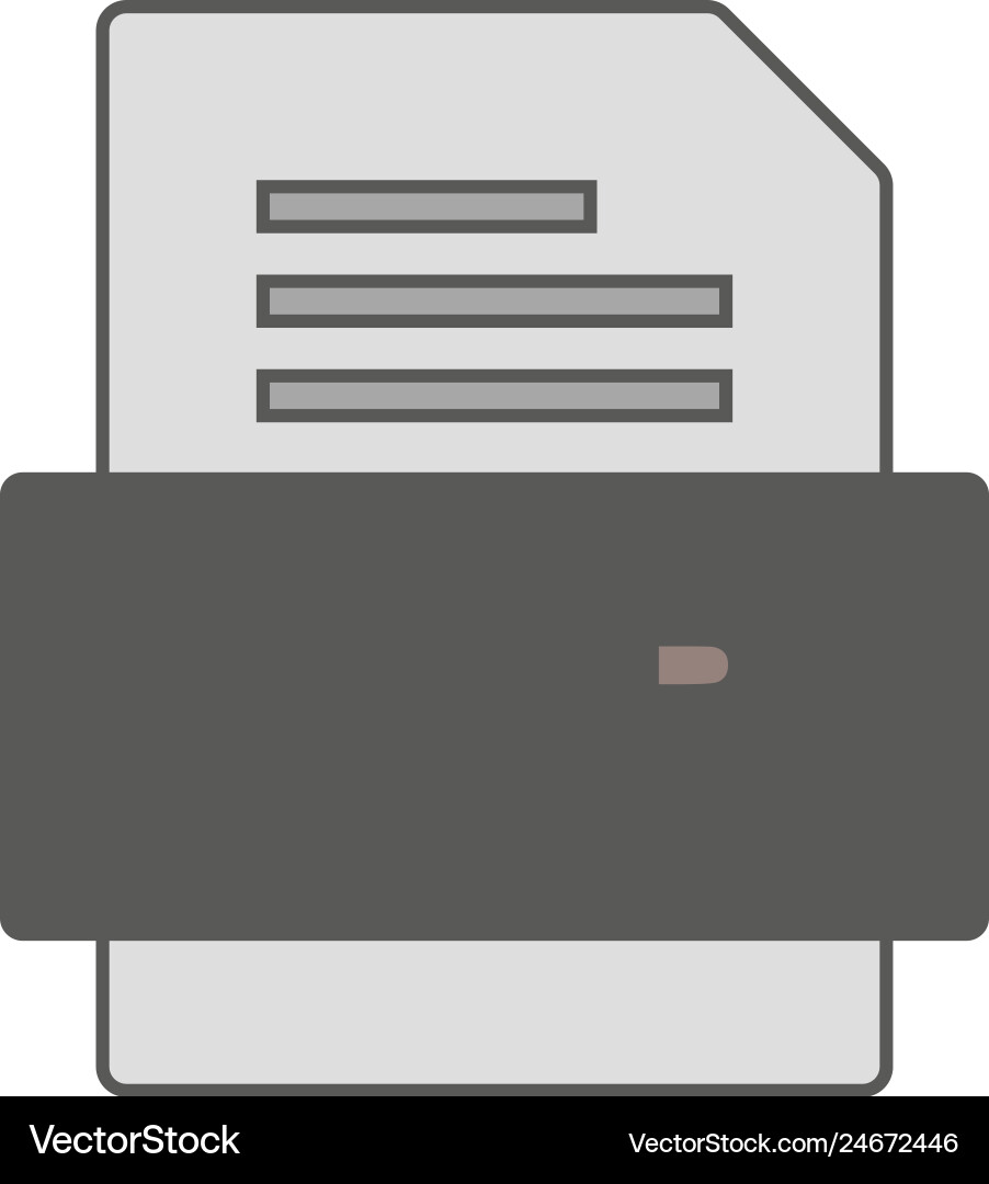 Cur file document icon vector image