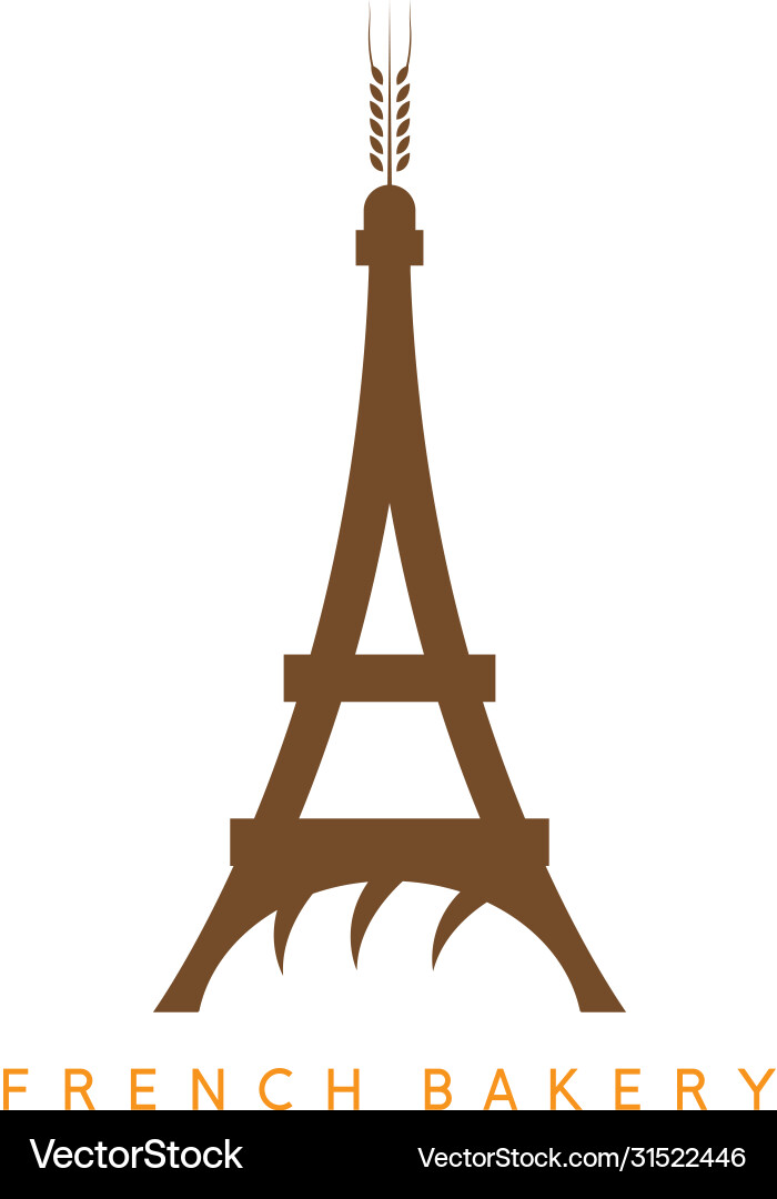Eiffel Tower Bread Spike Template vector image
