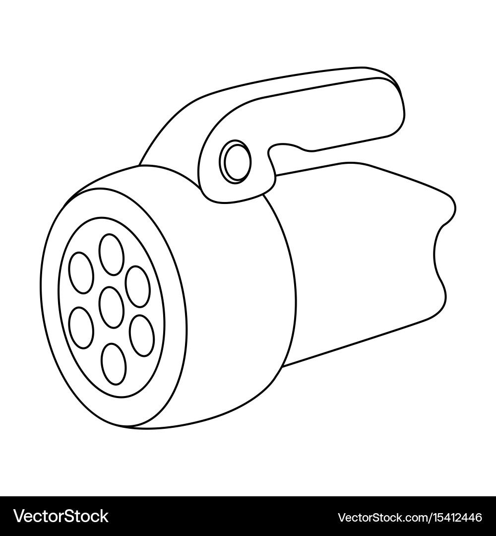 Flashlighttent single icon in outline style Vector Image