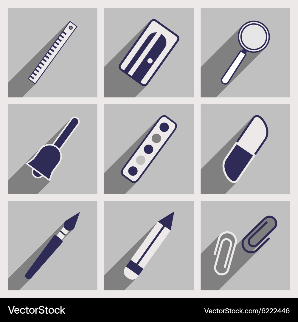 Flat with shadow concept and mobile application Vector Image