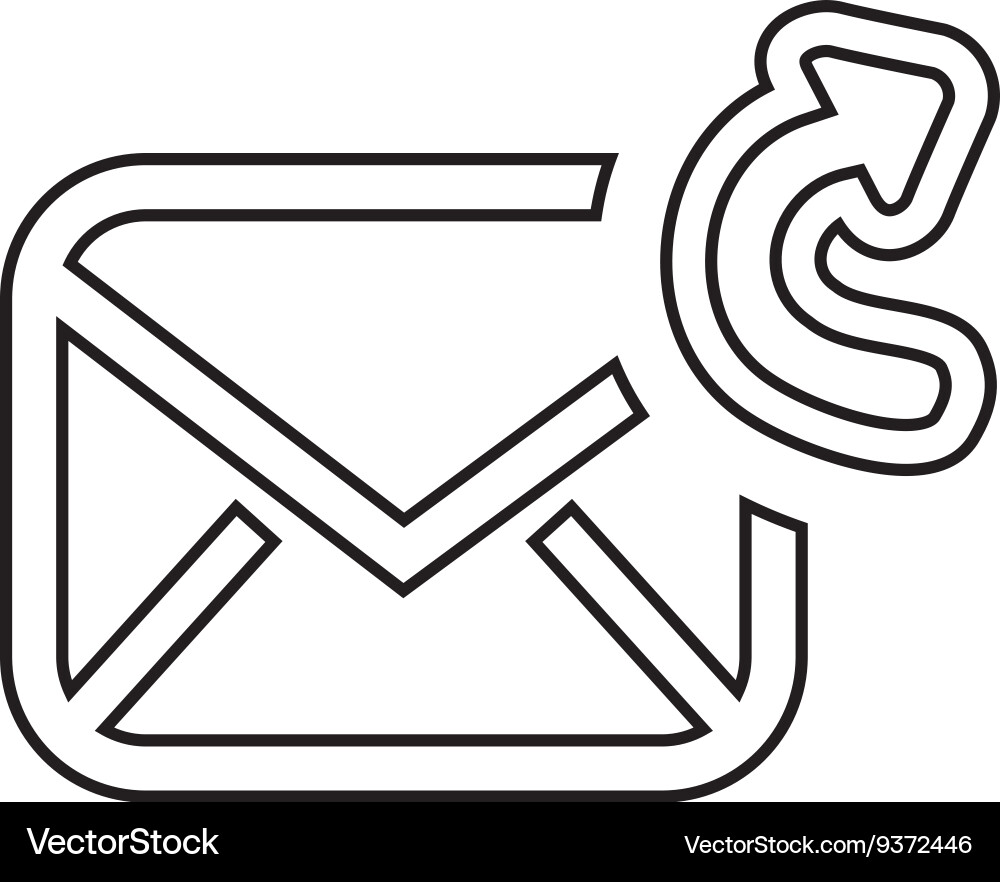 Forward email setup isolated icon design vector image