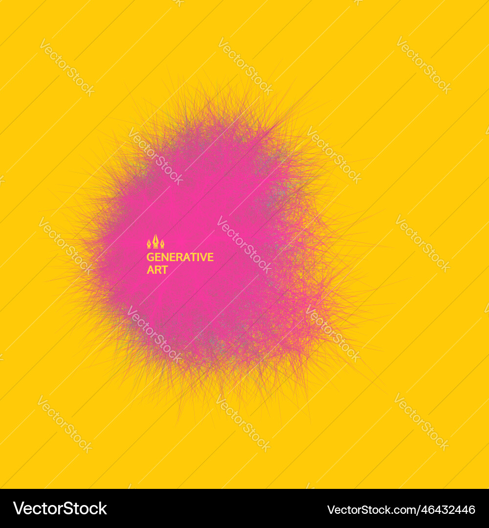 Frame consisting of chaotic lines 3d abstract Vector Image