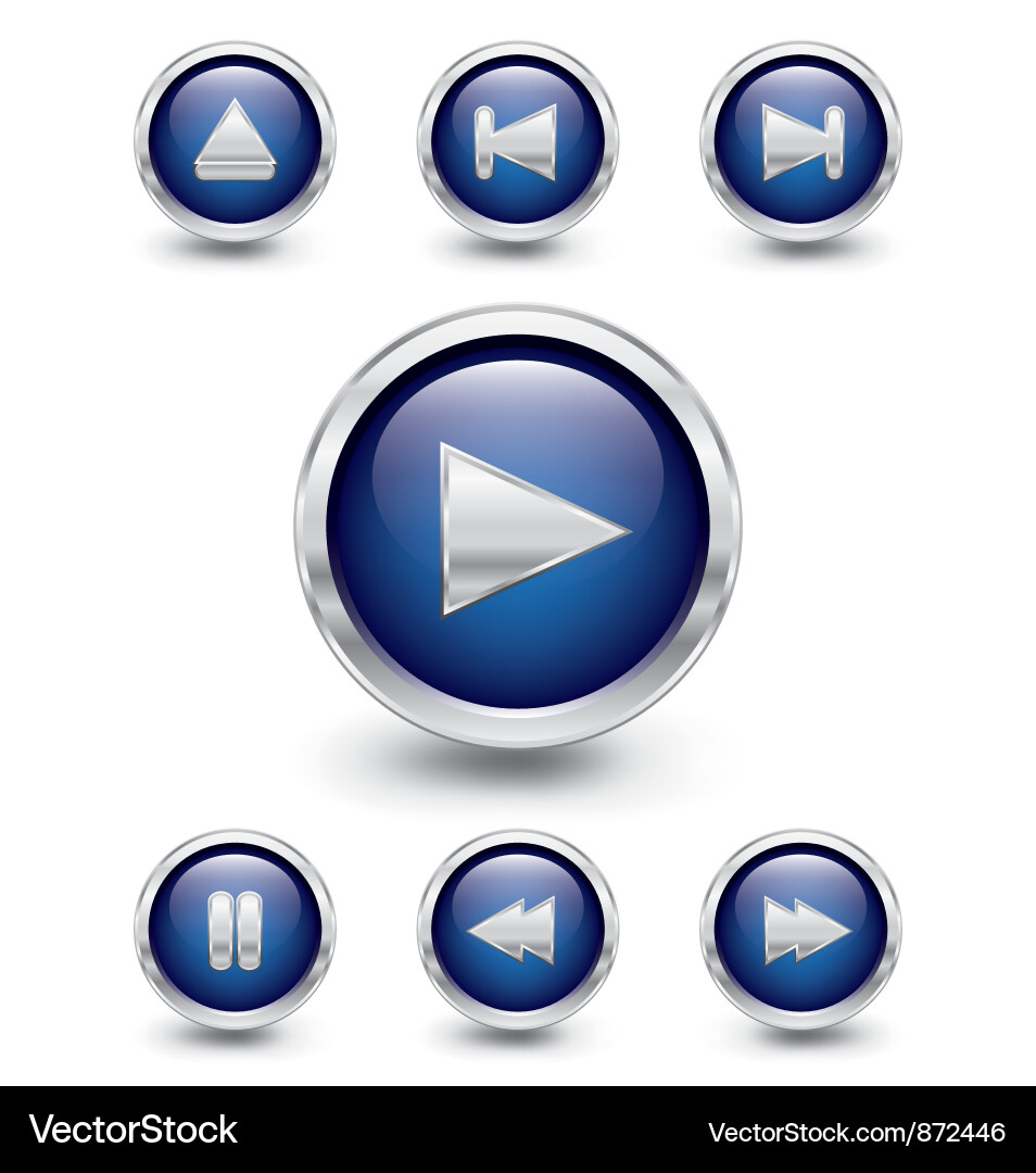 Glossy buttons Vector Image