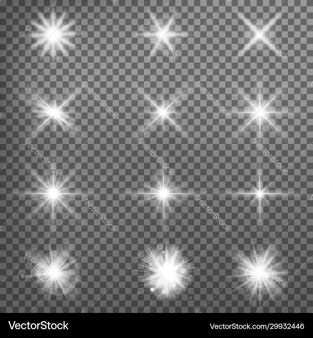 Glowing Stars und Lichter Feier Vektorbild