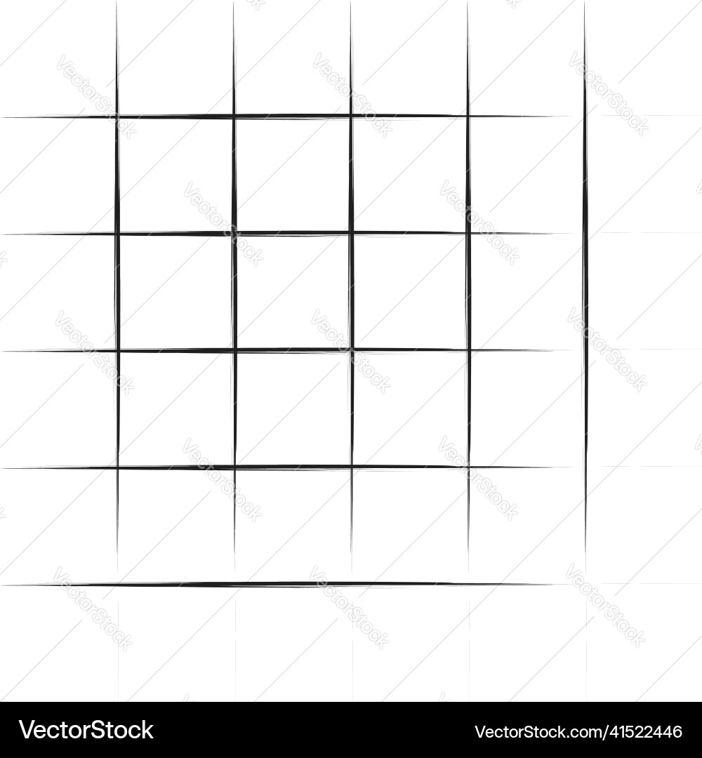 Grid mesh graticule with grungy irregular lines Grid mesh graticule with grungy irregular lines vector image