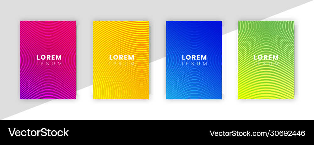 Minimal cover set with gradient design Vector Image