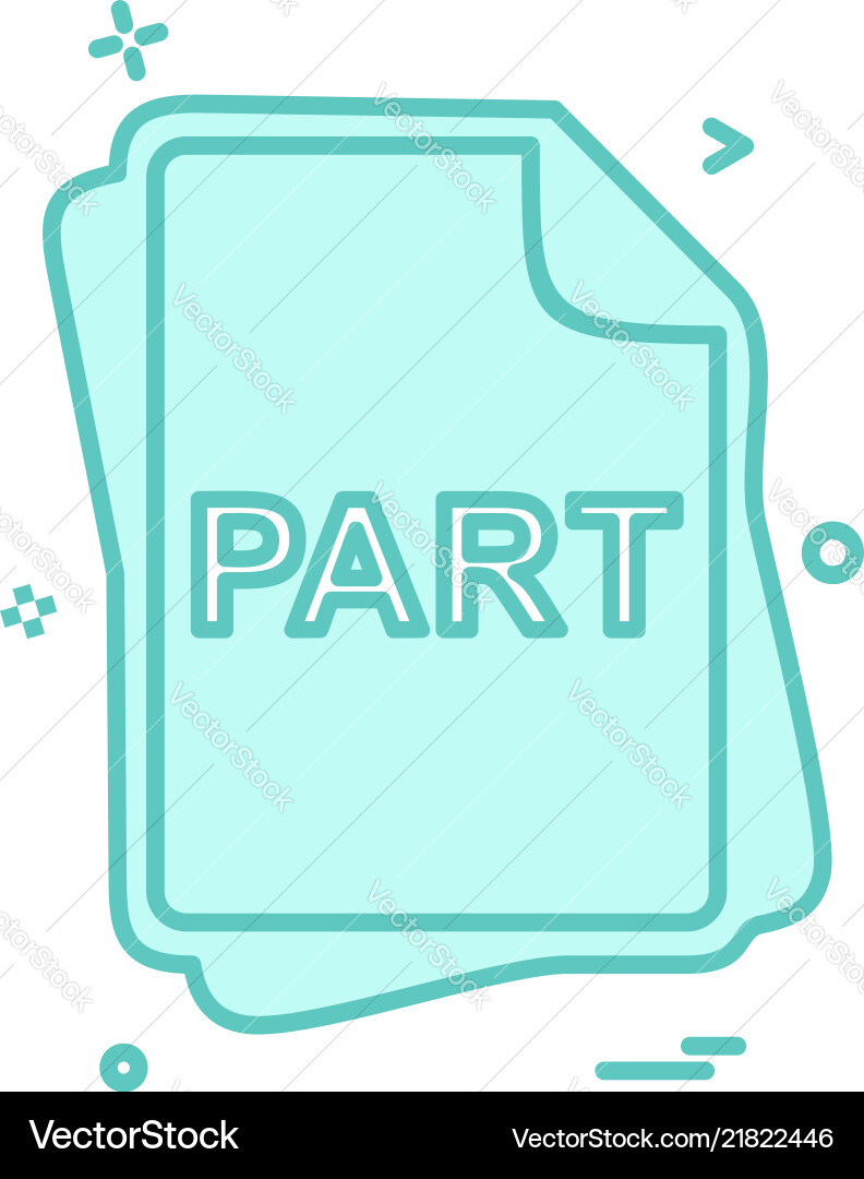 Part file type icon design Part file type icon design vector image