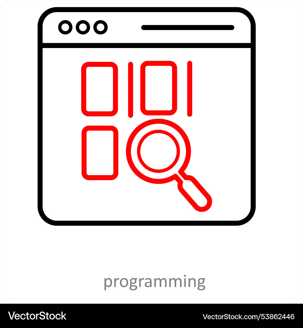 Programming and coding icon concept Vector Image