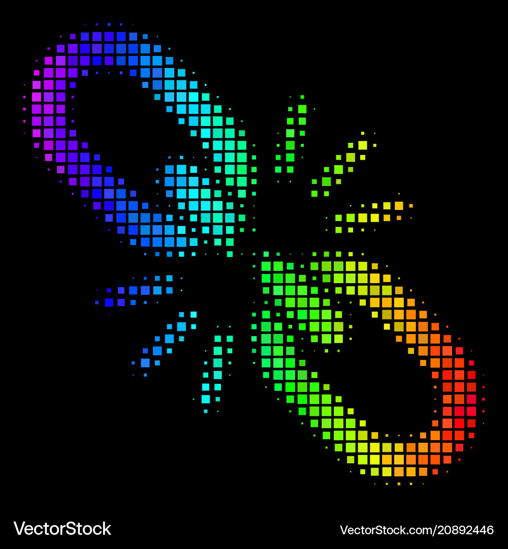 Rainbow Pixel Break-Kette-Link-Symbol Rainbow Pixel Break-Kette-Link-Symbol vektorbild
