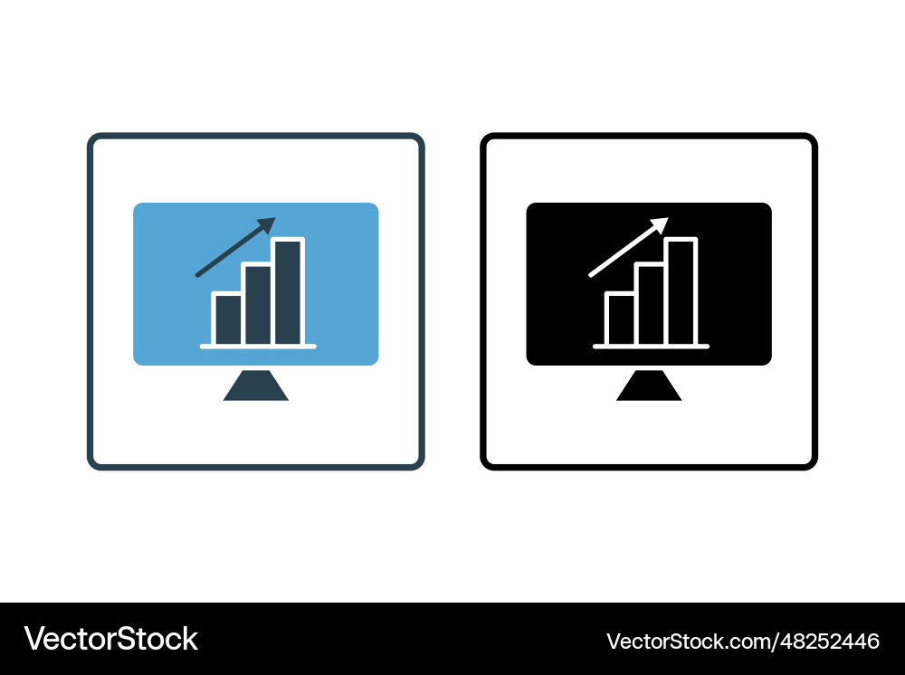 Search engine optimization monitoring icon Search engine optimization monitoring icon Vector Image