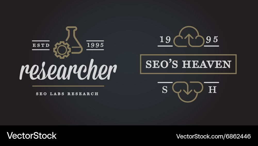 Set of seo search engine optimisation elements vector image