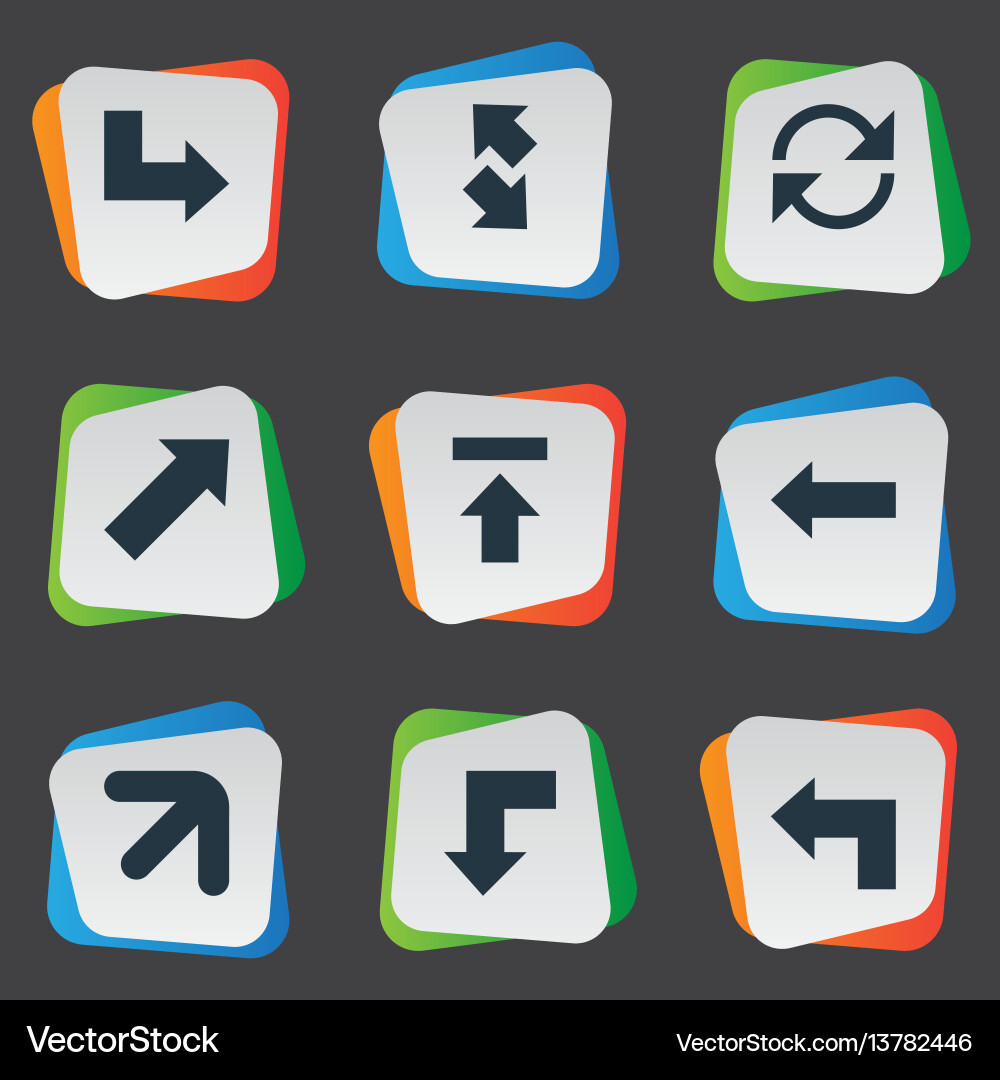 Set of simple cursor icons Vector Image