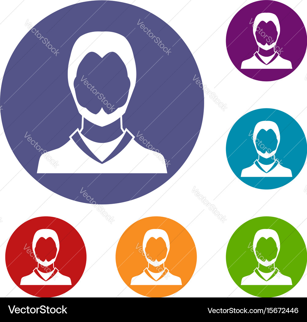 User icons set Vector Image