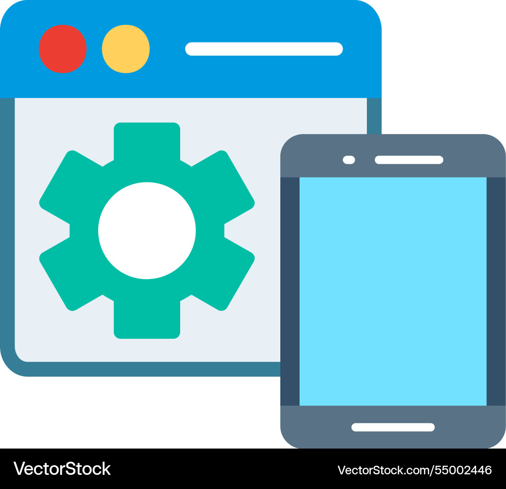 Web optimization flat icon design Vector Image