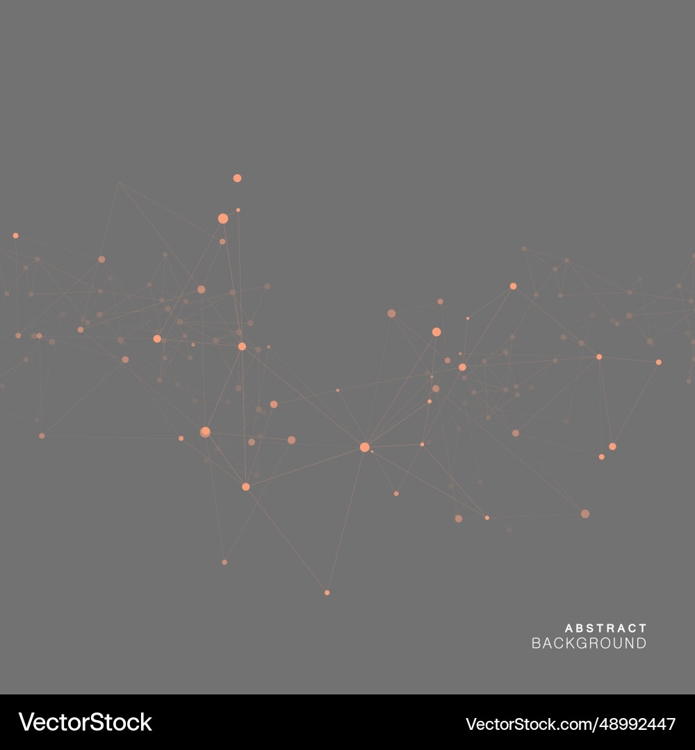 Abstract connecting dots and lines polygonal vector image