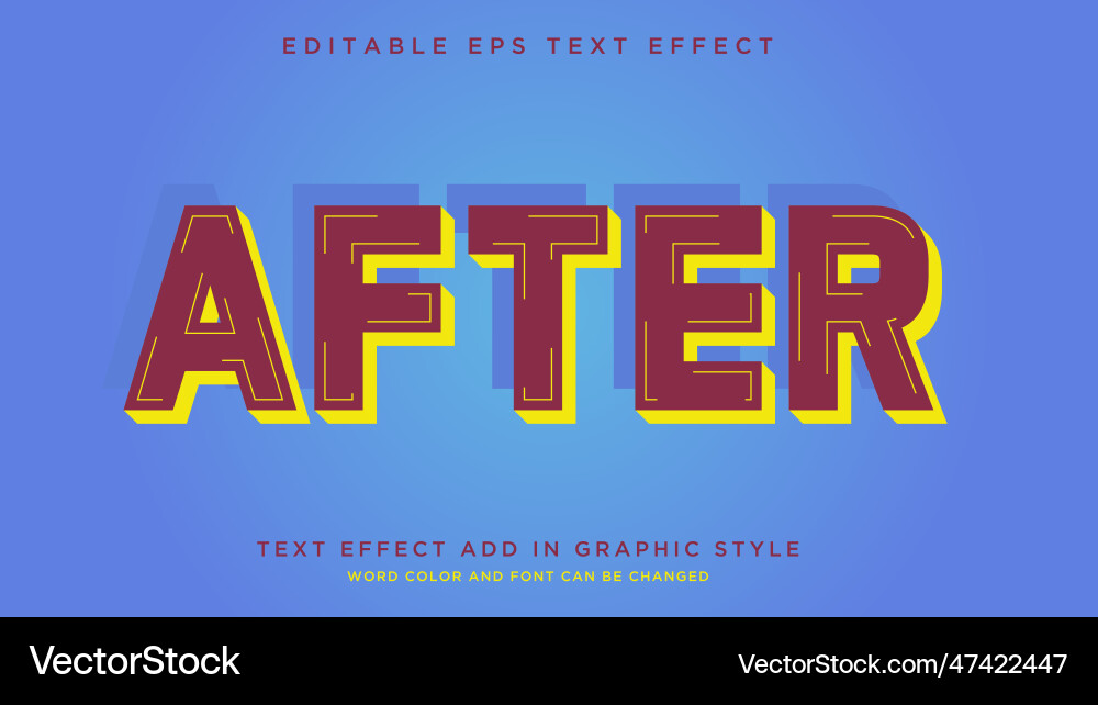 After text effect style good vibes cool background Vector Image