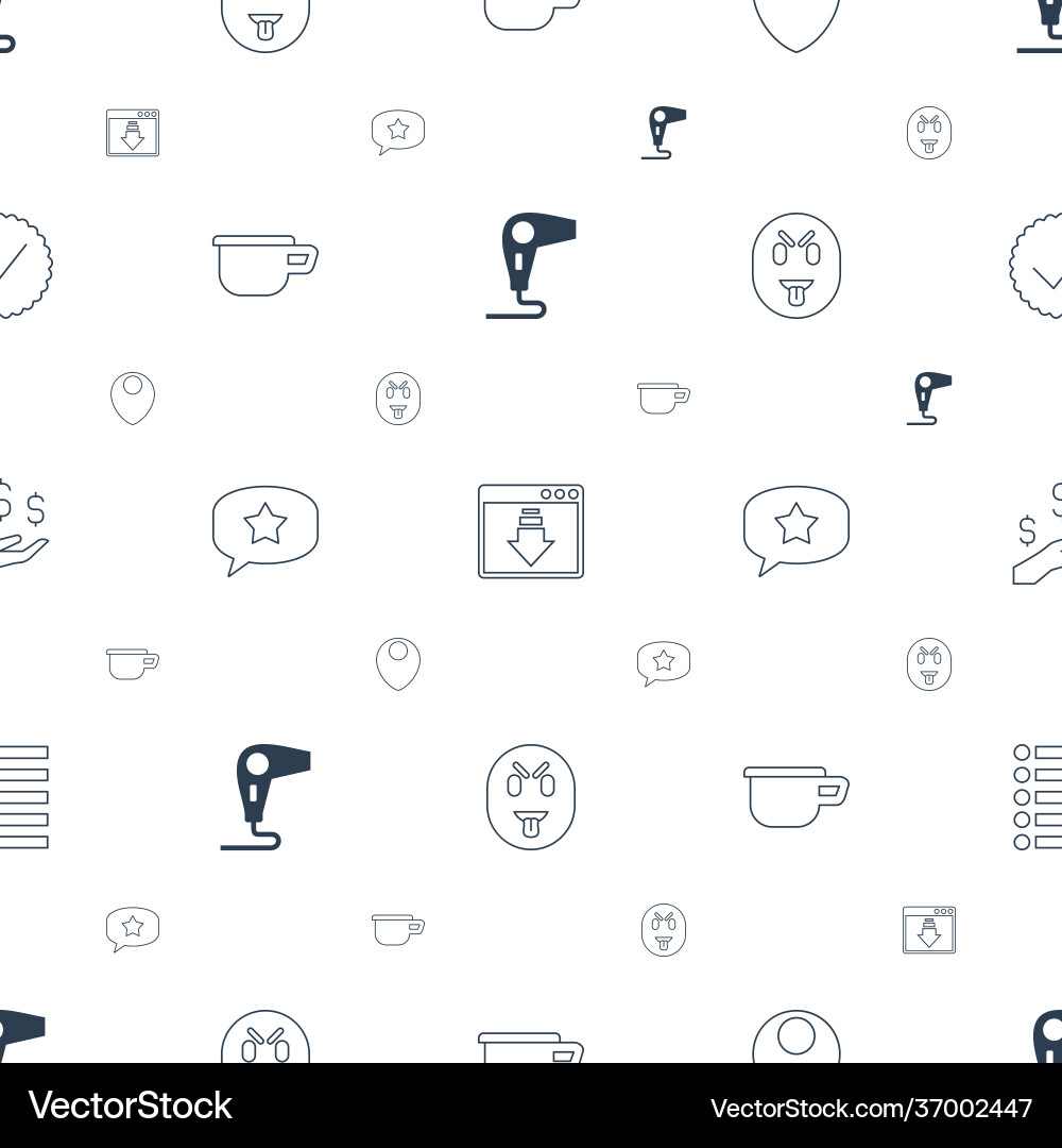 Button icons pattern seamless white background vector image
